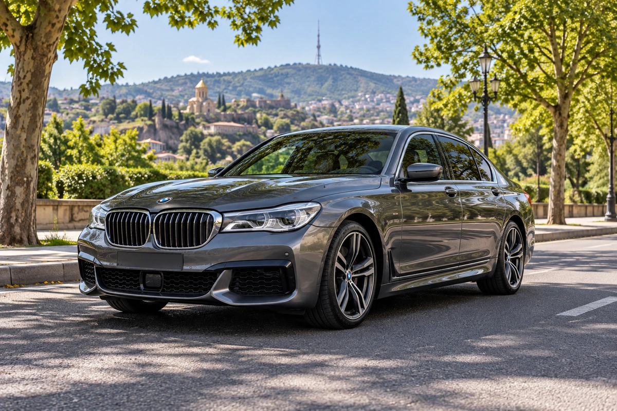 BMW 750 M Sport on a city street