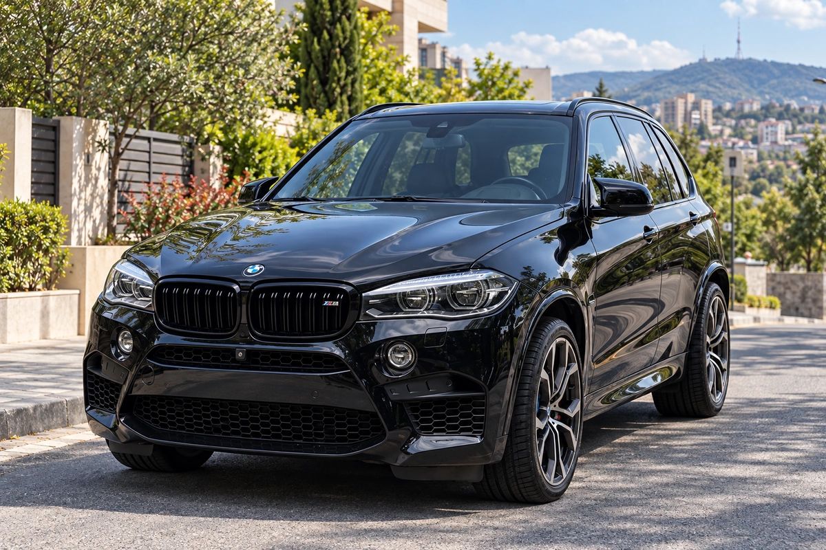 BMW X5 M on a city street