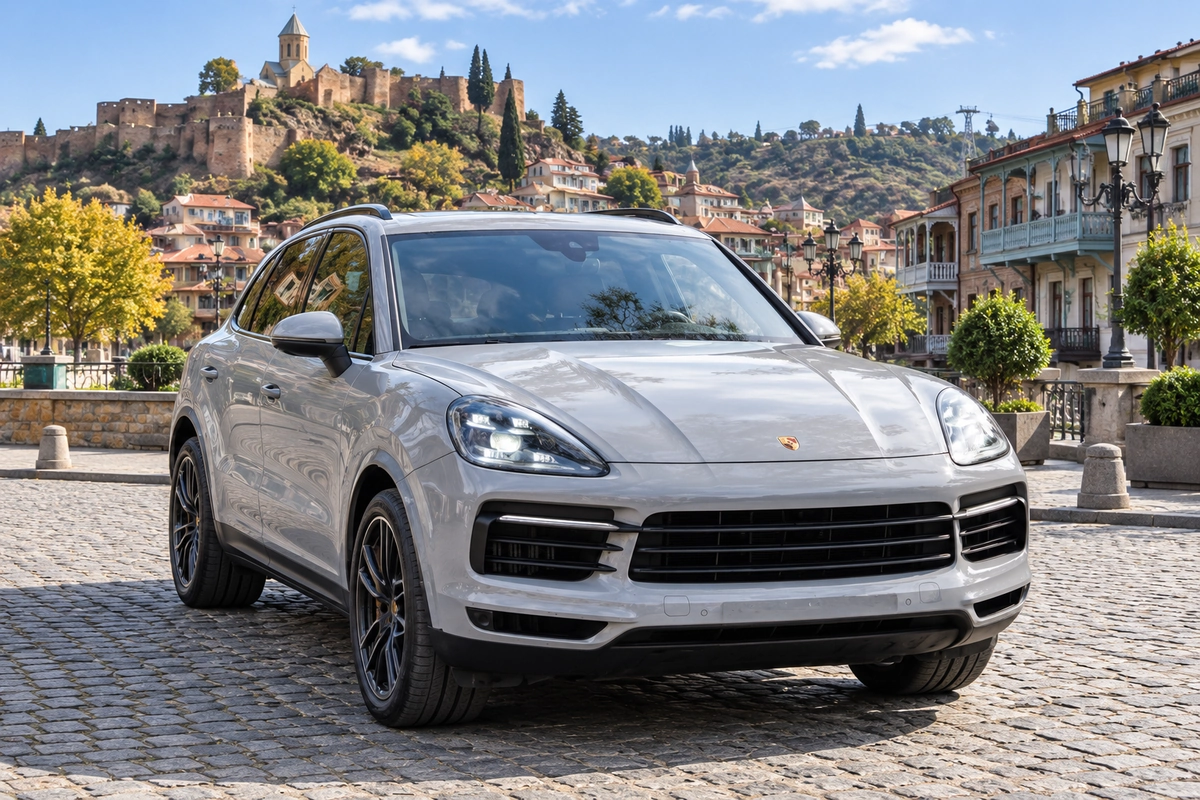 Porsche Cayenne S on a city street