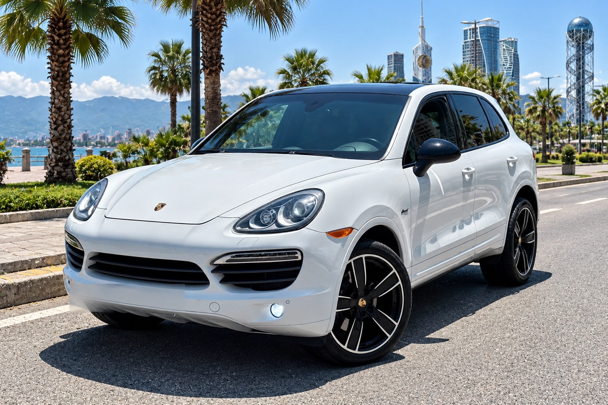 Porsche Cayenne on a city street
