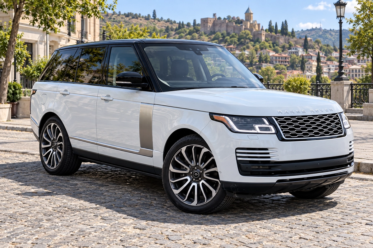 Range Rover Vogue Autobiography · white on a city street